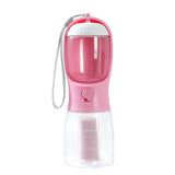 3-in-1 Portable Pet Water & Food Cup with Waste Bag Dispenser - Travel Bottle