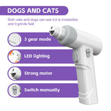 LED Pet Nail Clippers - USB Rechargeable with Safety Guard & Quick Sensor