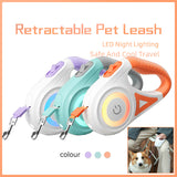 Multi-Functional Retractable Dog Leash with Built-in LED Spotlight & Collar
