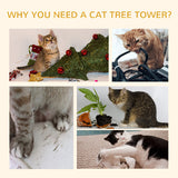 Cat Tree Tower 94.5" - Adjustable Climbing Tower with Hammock