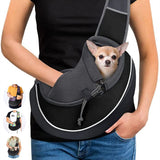 Portable Pet Carrier Crossbody Bag - Outdoor Travel Bag for Small Dogs & Cats