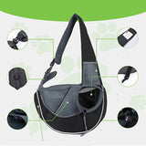 Portable Pet Carrier Crossbody Bag - Outdoor Travel Bag for Small Dogs & Cats