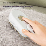 3-in-1 Electric Steam Brush for Cats & Dogs - Pet Grooming Massage Comb