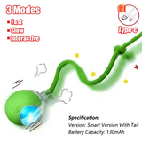 Smart Cat Interactive Ball Toy - USB Rechargeable Rolling Ball with Tail
